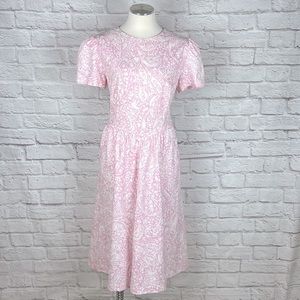Vintage Matti of Lynne pink midi dress